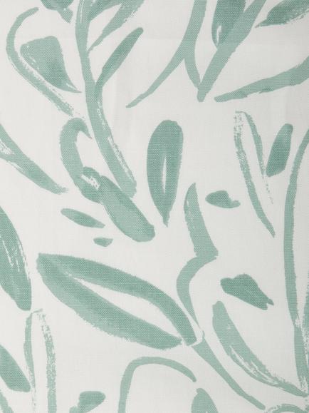John Lewis Painted Leaves Furnishing Fabric, Dusty Green, Dusty Green