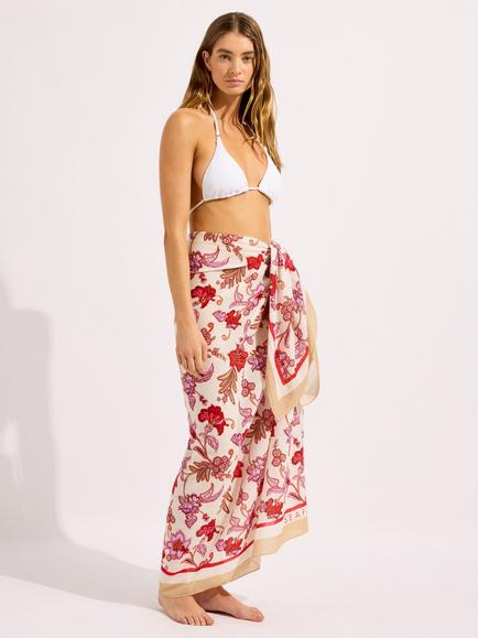 Seafolly Summer Chintz Sarong, Ecru - view 2, Ecru