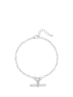 Simply Silver T-Bar Bracelet, Silver