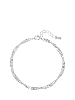 Simply Silver Twist Chain Bracelet, Silver
