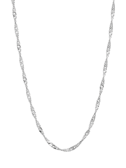 Simply Silver Twist Chain Necklace, Silver