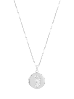 Simply Silver New Baby Locket Necklace, Silver