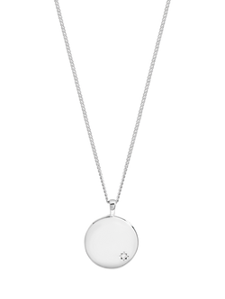 Simply Silver Celestial Detail Personalised Pendant Necklace, Silver