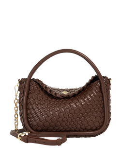 Dune London Dinideliberate Woven Grab Bag, Chocolate
