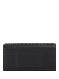 Dune London Kokos Woven Leather Purse, Black - view 2, Black