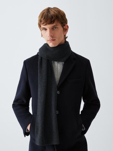 John Lewis Pure Cashmere Plain Scarf, Charcoal