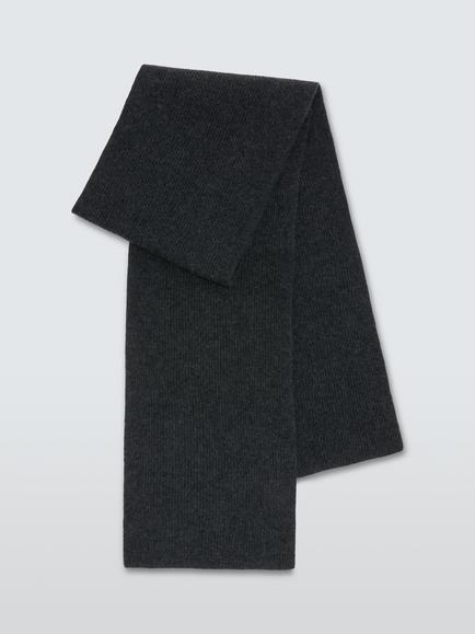 John Lewis Pure Cashmere Plain Scarf - view 2, Charcoal