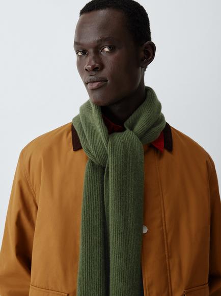 John Lewis Pure Cashmere Plain Scarf, Green