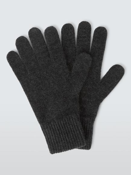 John Lewis Men's Pure Cashmere Gloves, Charcoal