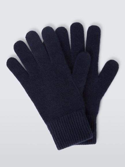 John Lewis Men's Pure Cashmere Gloves, Navy