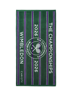 Christy Wimbledon Championships 2026 Towel, Green Purple