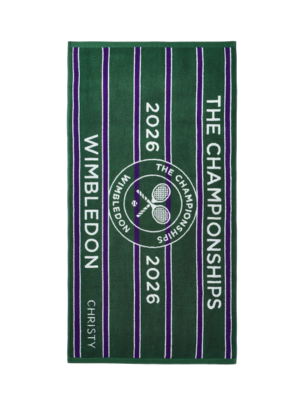 Christy Wimbledon Championships 2026 Towel, Green Purple