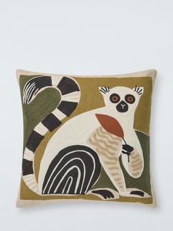 John Lewis Lotta Cushion, Khaki Green, Khaki Green