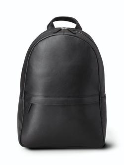 Charles Tyrwhitt Grain Leather Backpack, Black, Black