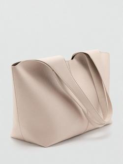 Mango Candance Twin Handle Tote Bag, Off White - view 2, Off White