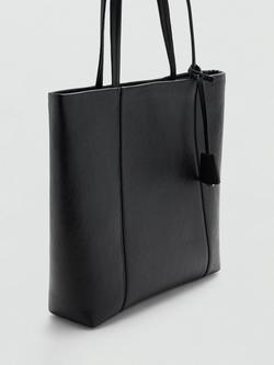 Mango Gracia Tote Bag, Black - view 2, Black