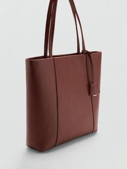 Mango Gracia Tote Bag, Medium Brown - view 2, Medium Brown