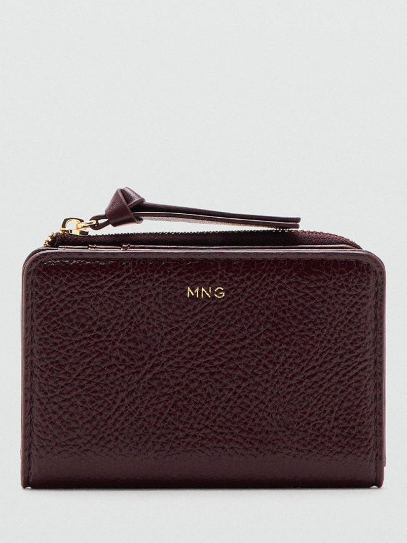 Product image 1 of 3, which shows Mango Ness Small Purse, Dark Red