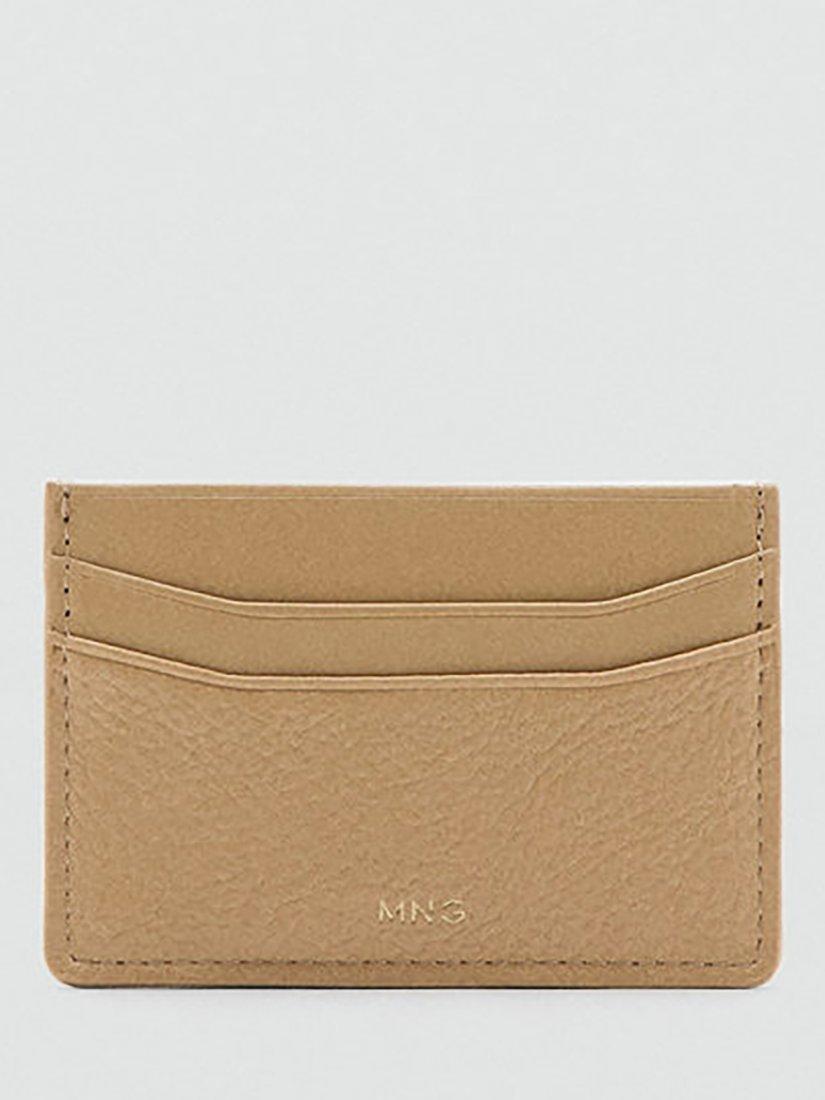 Product image 1 of 3, which shows Mango Ness Card Holder, Light Beige