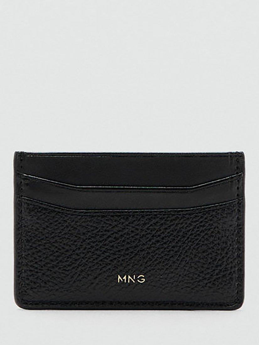 Product image 1 of 3, which shows Mango Ness Card Holder, Black