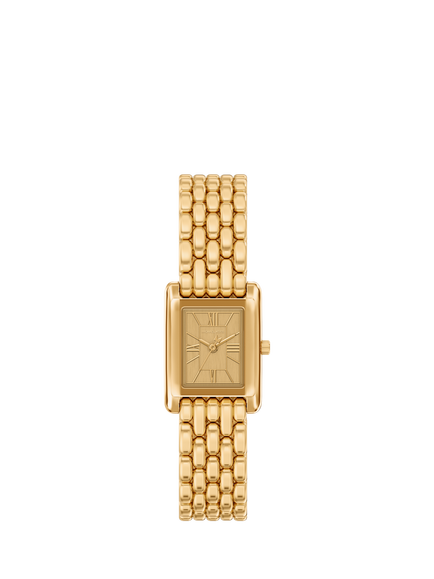 Michael Kors MK4997 Women's Essex Tank Link Strap Watch, Gold, Gold
