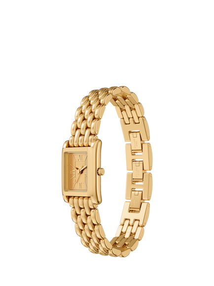 Michael Kors MK4997 Women's Essex Tank Link Strap Watch, Gold - view 2, Gold