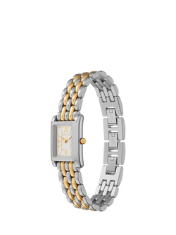 Michael Kors MK4999 Women's Essex Tank Link Strap Watch, Silver And 2-tone - view 2, Silver And 2-tone