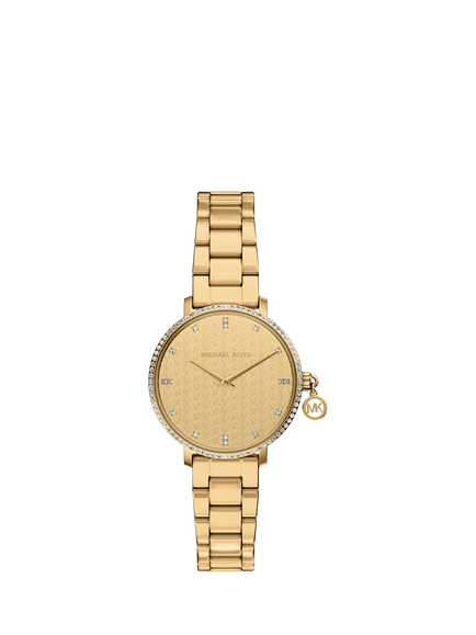 Michael Kors MK7572 Women's Charm Bracelet Strap Watch, Gold, Gold