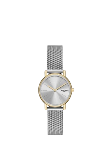 Skagen SKW3153 Women's Signatur Lille Mesh Strap Watch and Bracelet Set, Gold/Silver, Gold And Silver