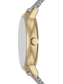 Skagen SKW3153 Women's Signatur Lille Mesh Strap Watch and Bracelet Set, Gold/Silver - view 2, Gold And Silver