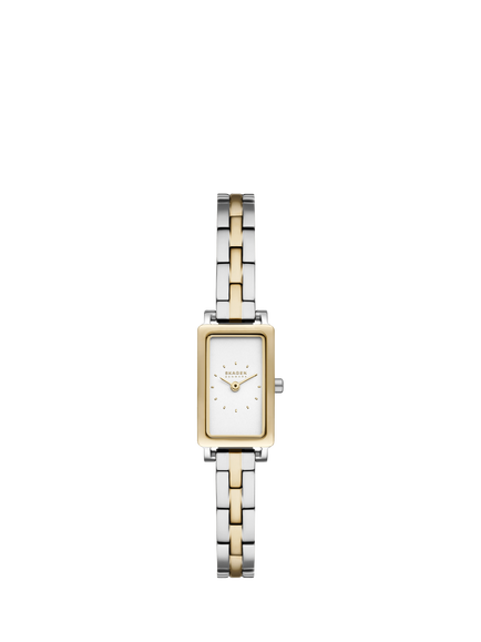 Skagen SKW3155 Women's Hagen Micro Bracelet Strap Watch, Gold/Silver, Gold/Silver