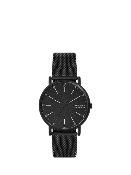 Skagen SKW6579 Men's Signatur Mesh Strap Watch, Black, Black