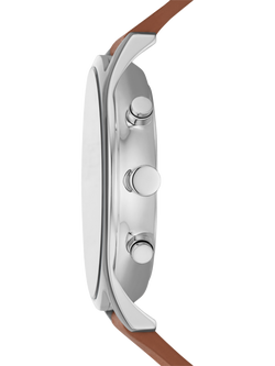 Skagen SKW6916 Men's Holst Chronograph Watch, Leather Tan/Blue - view 2, Leather Tan/Blue