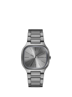 Skagen SKW6936 Men's Mellem Three-Hand Bracelet Strap Watch, Gunmetal, Gunmetal