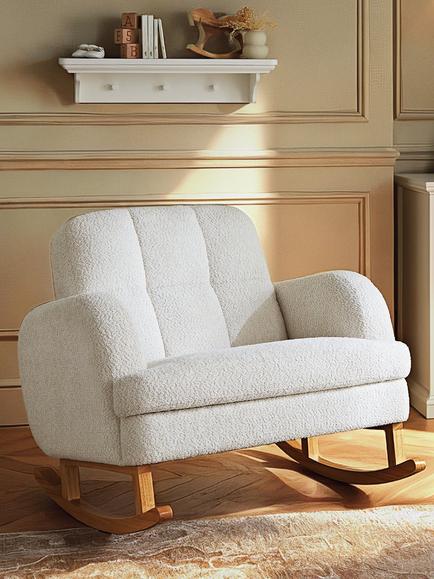 CuddleCo Etta Cuddle Nursing Chair - view 2, Boucle Off-white