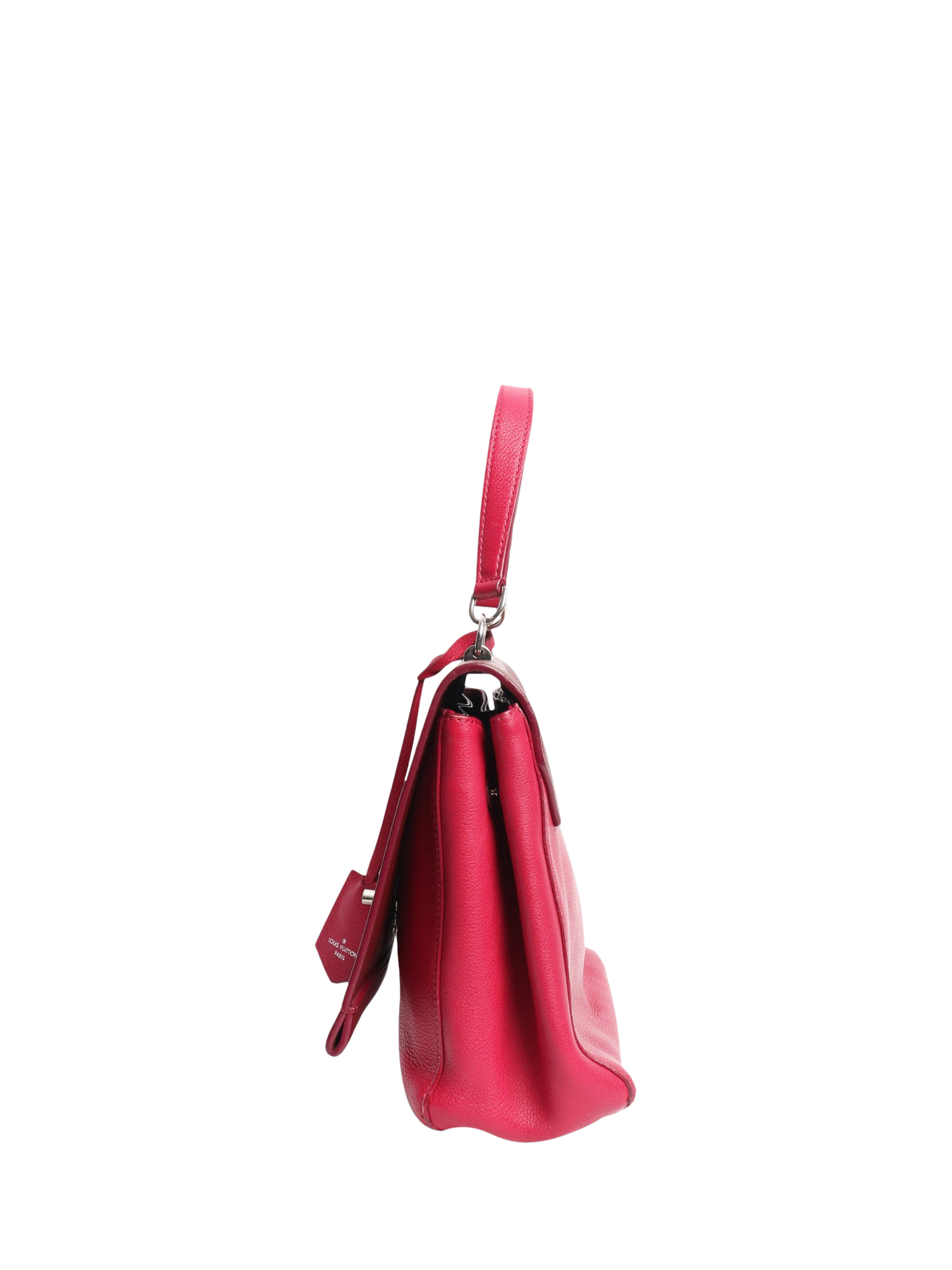 Product image 3 of 10, which shows Pre-loved Louis Vuitton 2015 LockMe Leather Shoulder Bag, Pink