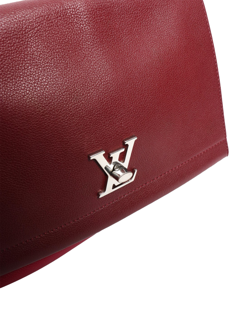 Product image 6 of 10, which shows Pre-loved Louis Vuitton 2015 LockMe Leather Shoulder Bag, Pink