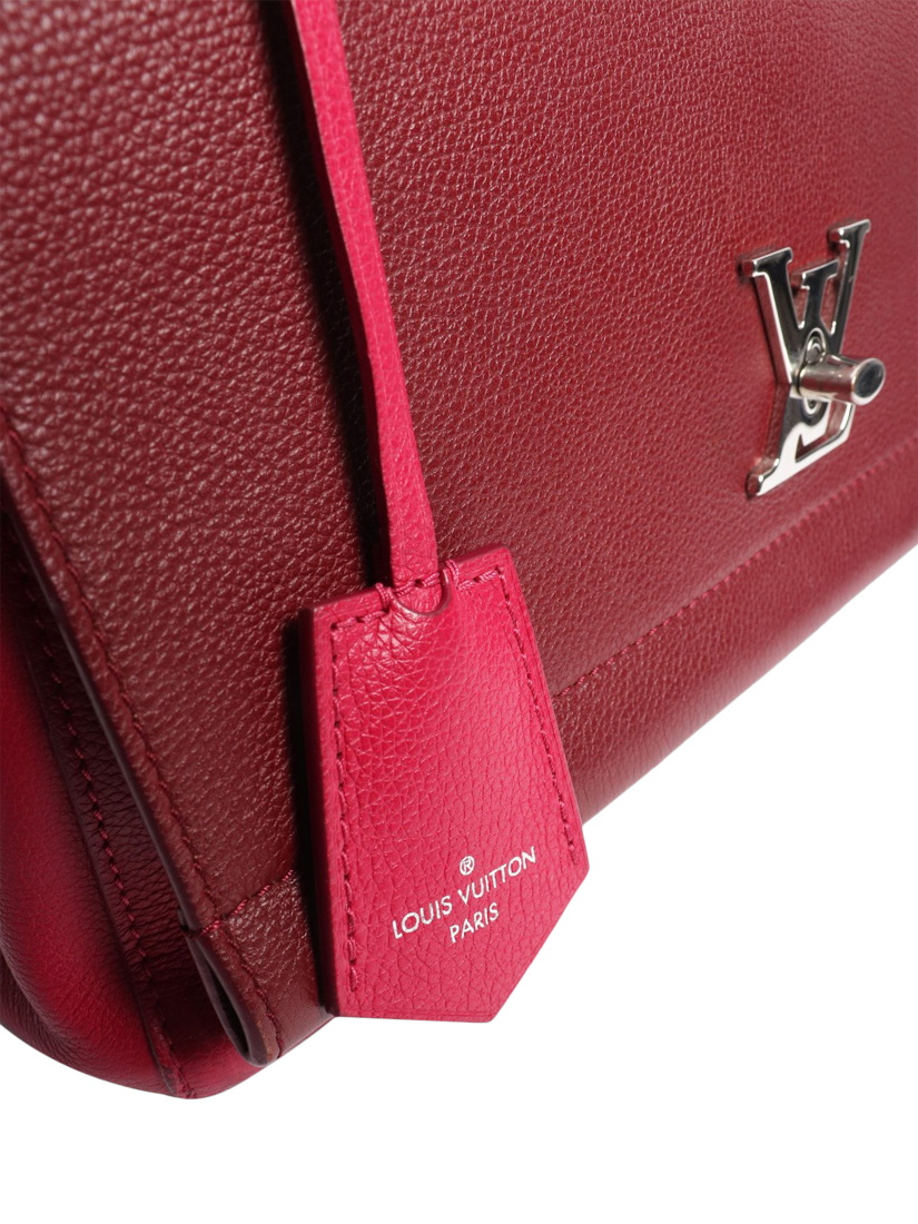 Product image 7 of 10, which shows Pre-loved Louis Vuitton 2015 LockMe Leather Shoulder Bag, Pink