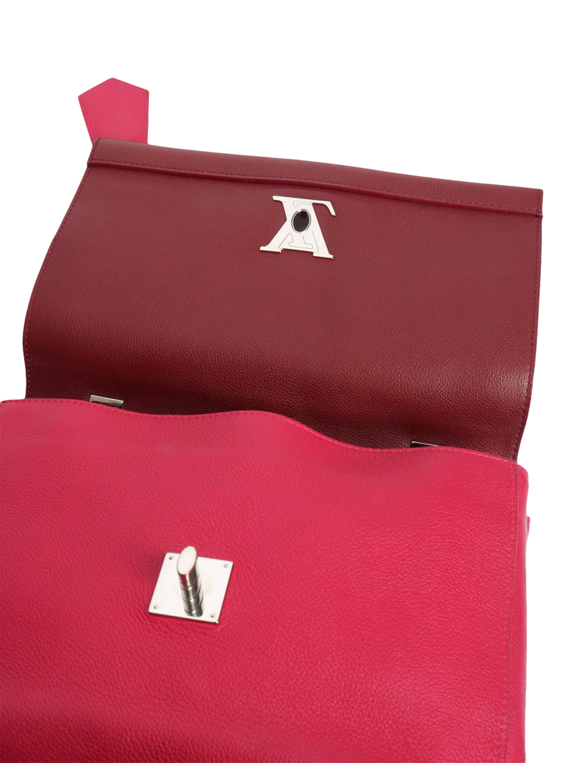 Product image 9 of 10, which shows Pre-loved Louis Vuitton 2015 LockMe Leather Shoulder Bag, Pink