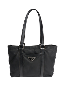Pre-loved Prada Nylon Top Handle Grab Bag, Black, Black