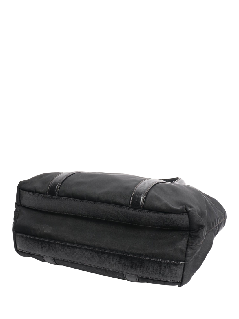 Product image 4 of 6, which shows Pre-loved Prada Nylon Top Handle Grab Bag, Black
