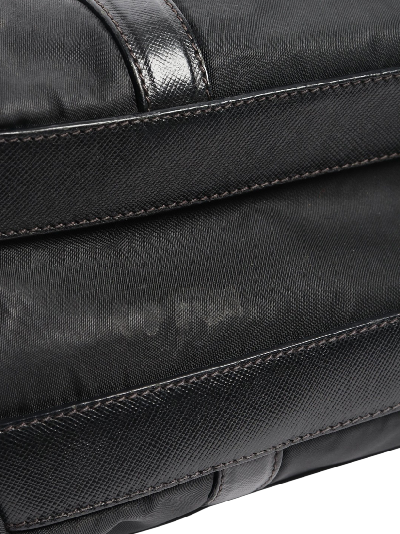 Product image 5 of 6, which shows Pre-loved Prada Nylon Top Handle Grab Bag, Black