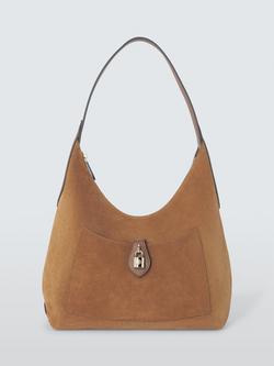 Mulberry Eliza Large Suede Shoulder Bag, Vintage Oak, Vintage Oak