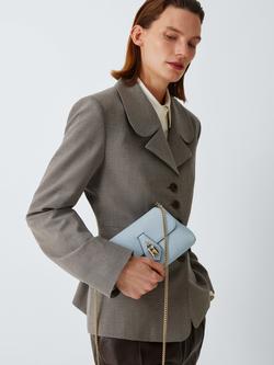 Mulberry Eliza Mini Leather Chain Shoulder Bag - view 2, Poplin Blue