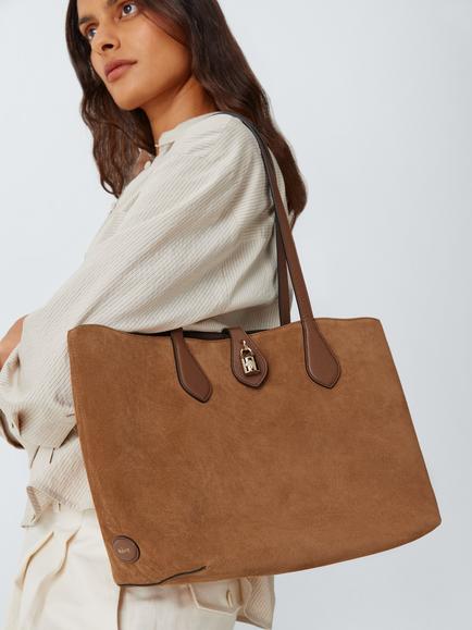 Mulberry Eliza Suede Tote Bag, Vintage Oak - view 2, Vintage Oak