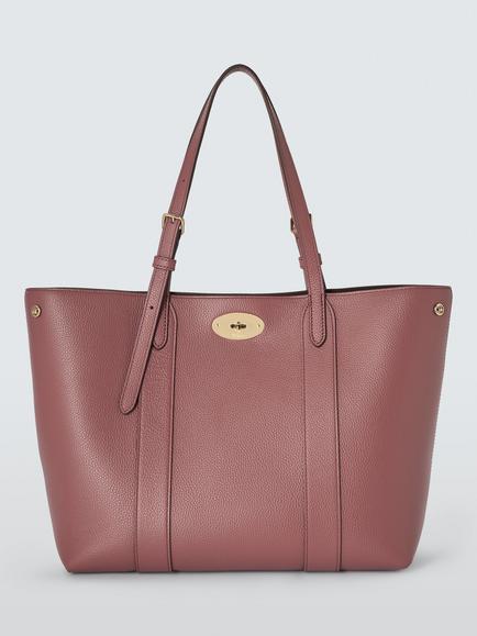 Mulberry Small Bayswater Leather Tote Bag, Pink Scrumpy