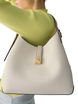 kate spade new york Deco Leather Medium Crossbody Tote Bag - view 2, Cashew Milk