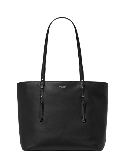 kate spade new york Do It All Leather Zipped Tote Bag, Black