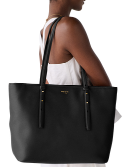 kate spade new york Do It All Leather Tote Bag, Black - view 2, Black