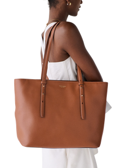 kate spade new york Do It All Leather Zipped Tote Bag - view 2, Southwest Desert